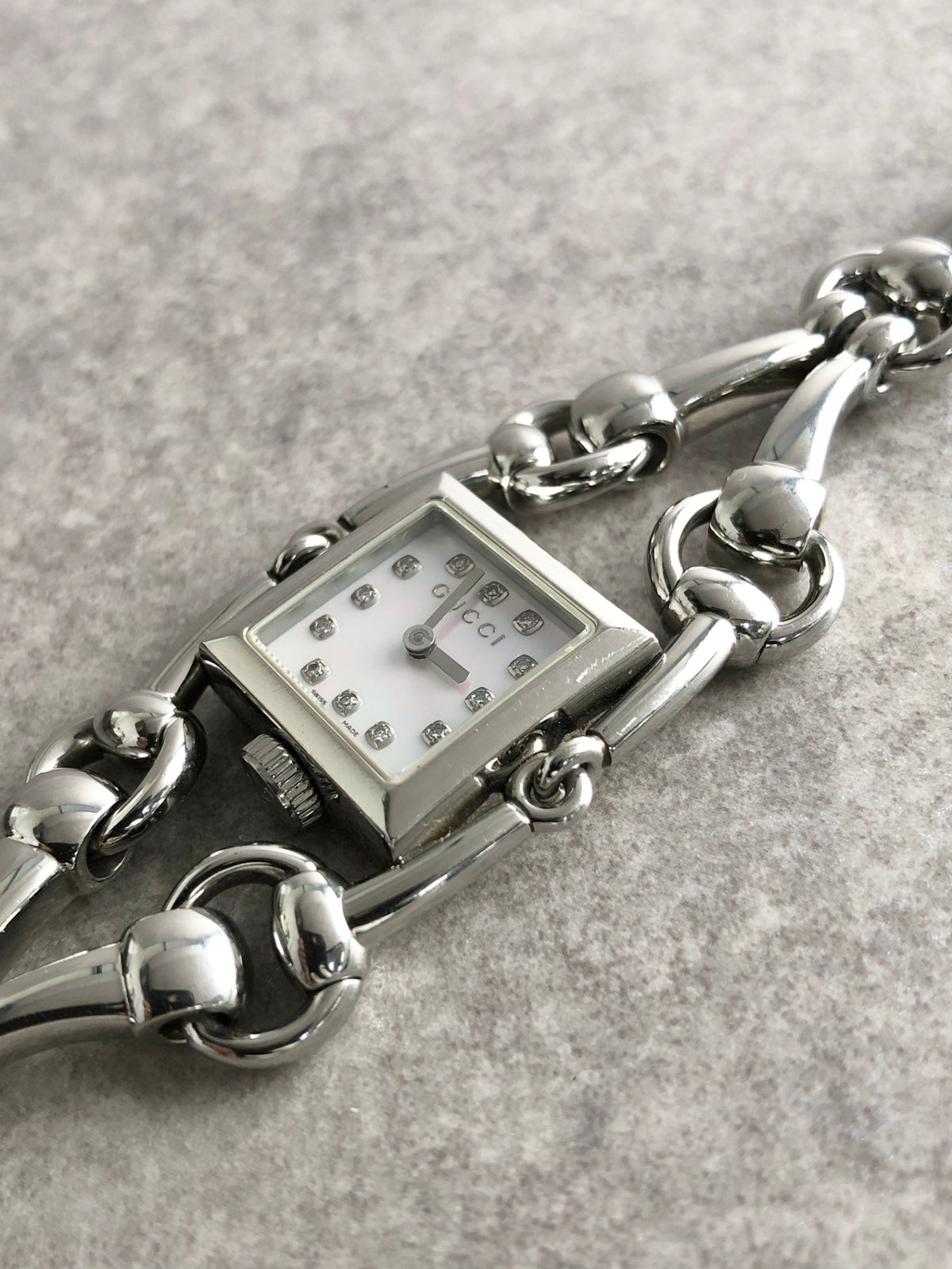 GUCCI Logo Quartz Watch Silver 116.5 Vintage w5e5nb
