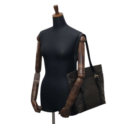CELINE Macadam Shoulder bag Black Vintage xhkb75