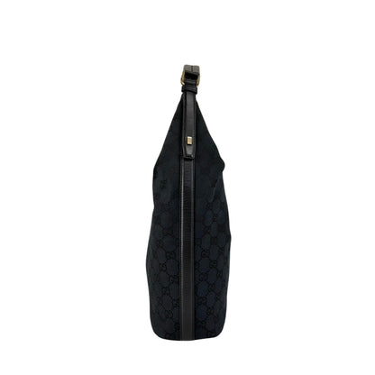 GUCCI GG Canvas Shoulder bag Hobobag Black Vintage jprc3i