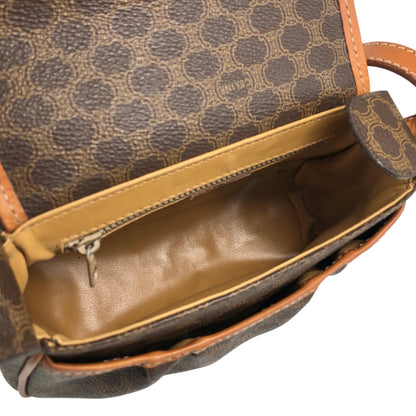 CELINE Macadam Blason Shoulder bag Brown Vintage 4bfs88