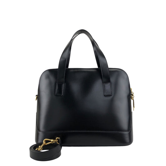 CELINE Two-way Handbag Shoulder bag Black Vintage 4ntwjy