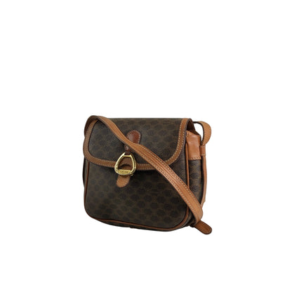 CELINE Macadam Horse Bit Shoulder bag Brown Vintage ydcmjg