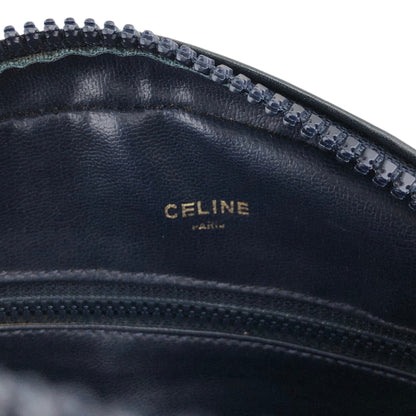 CELINE Logo Tassel Shoulder bag Navy Vintage fcpzrv