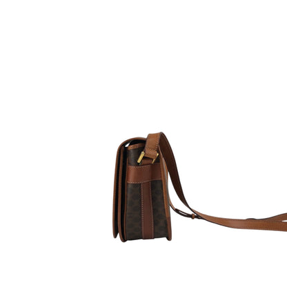 CELINE Macadam Blason Shoulder bag Brown Vintage 23vr8y