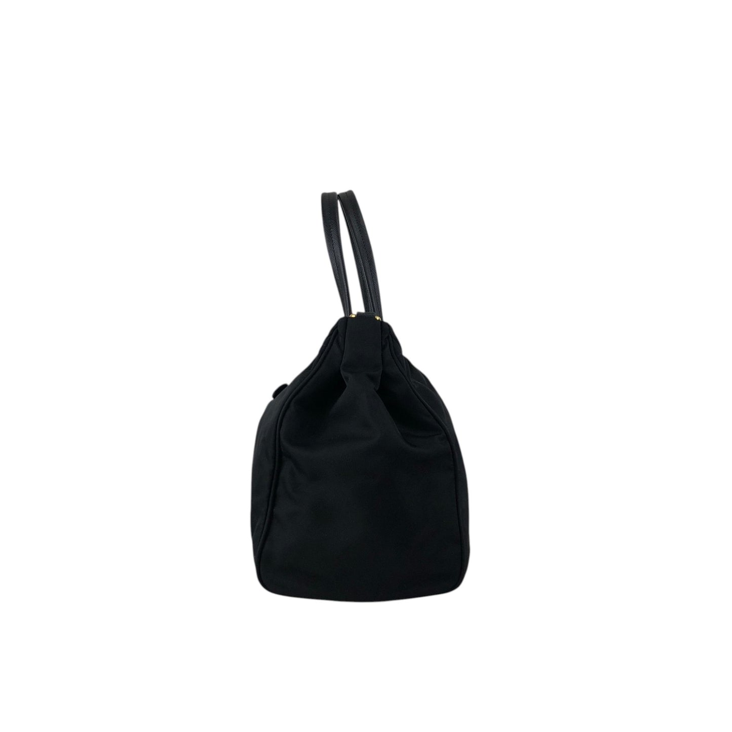 PRADA Logo Two-way Small Boston bag Shoulder bag Black Vintage 453265