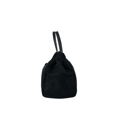 PRADA Logo Two-way Small Boston bag Shoulder bag Black Vintage 453265