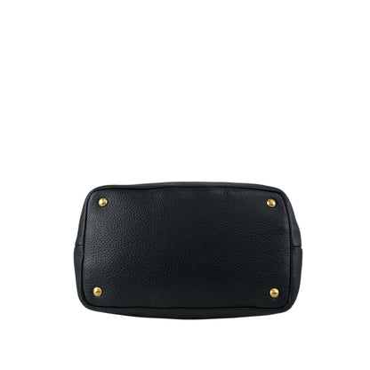 PRADA Logo Handbag Black BN2534 Vintage 6ubit3