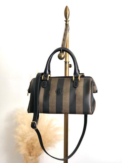 FENDI Pecan Two-way Small Boston bag Shoulder bag Black Vintage ze6stg