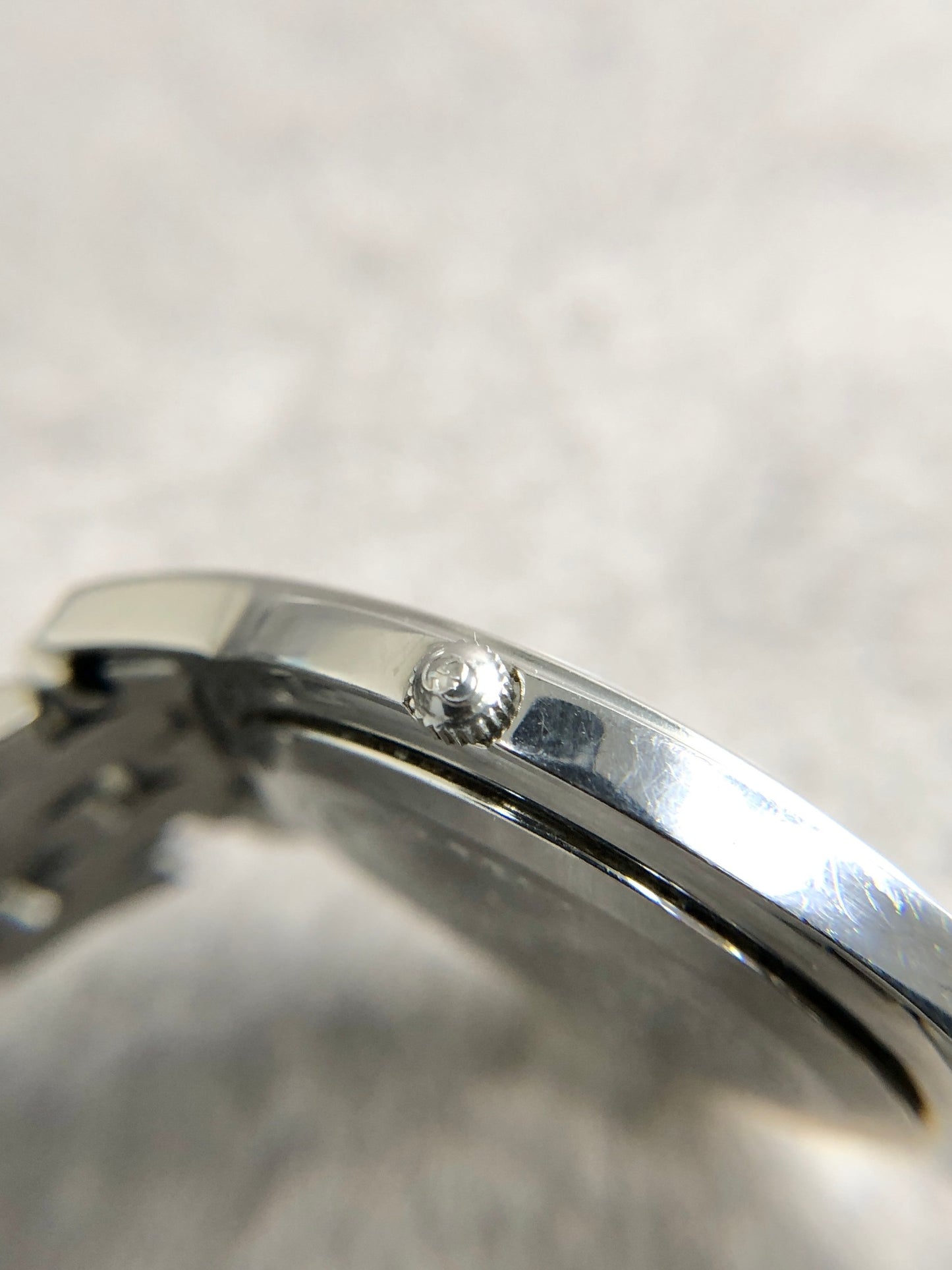 GUCCI Logo Quartz Watch Silver 5500M Vintage d4tcce
