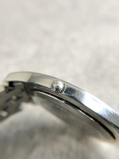 GUCCI Logo Quartz Watch Silver 5500M Vintage d4tcce