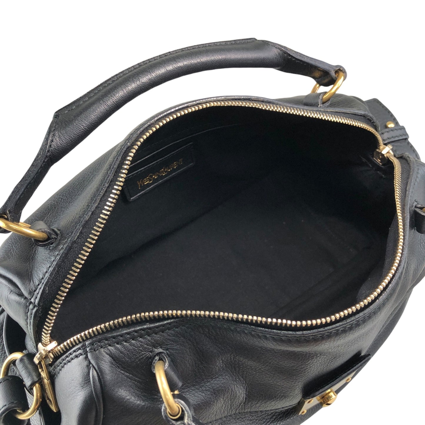 Yves Saint Laurent Two-way Handbag Shoulder bag Black Vintage wu64ez