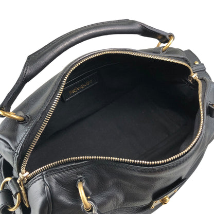 Yves Saint Laurent Two-way Handbag Shoulder bag Black Vintage wu64ez
