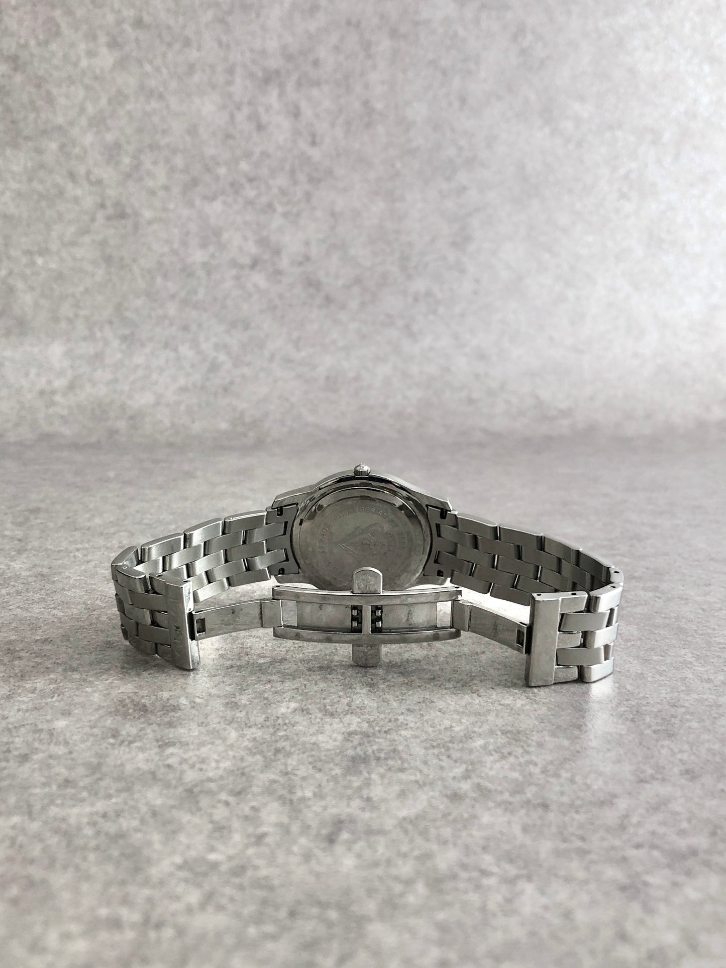 GUCCI Logo Quartz Watch Silver Vintage vx345b