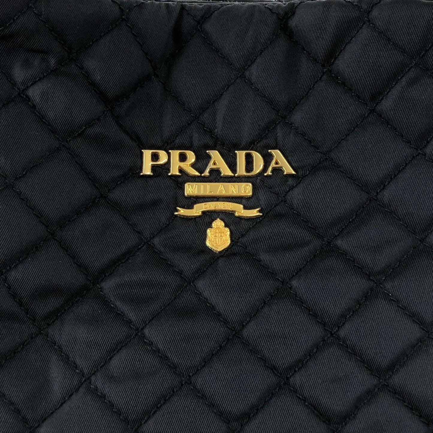 PRADA Logo Totebag Black Vintage 58xguc