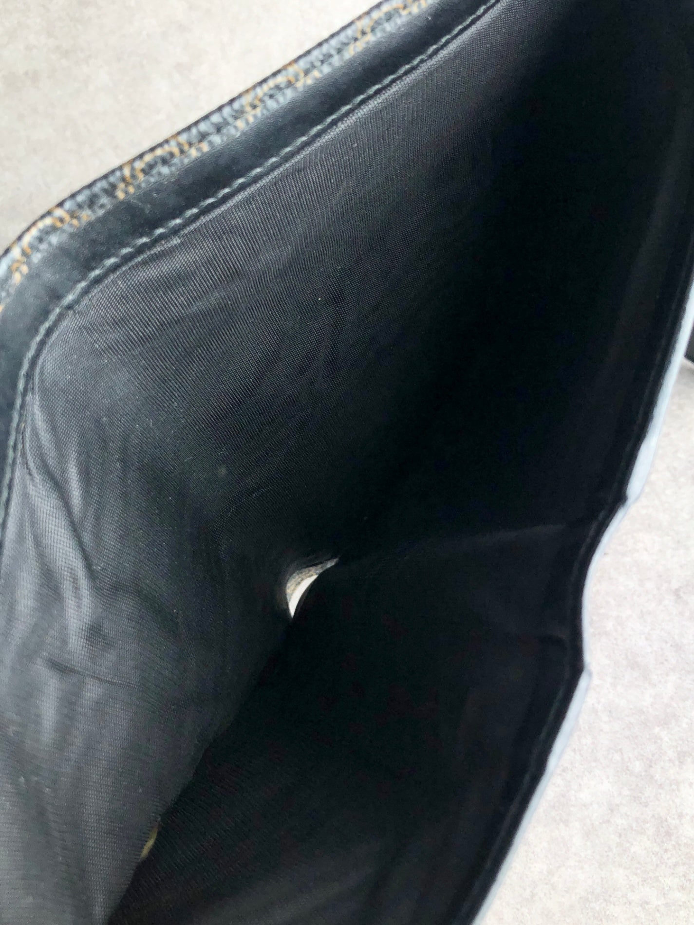 CELINE Macadam Trifold Wallet Black Vintage bybkp7