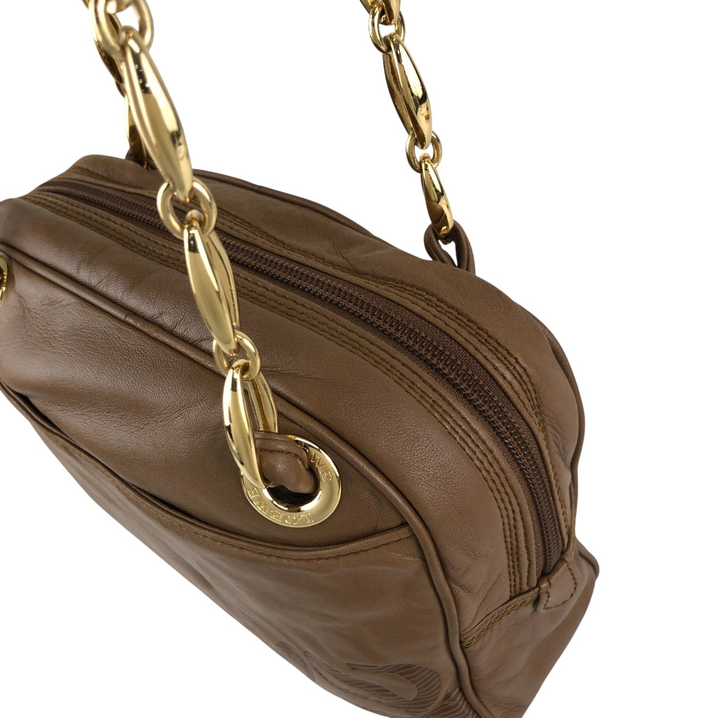 LOEWE Anagram Shoulder bag Brown Vintage 4a627g