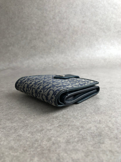 Christian Dior Trotter Folded Wallet Navy Vintage pmj4fu