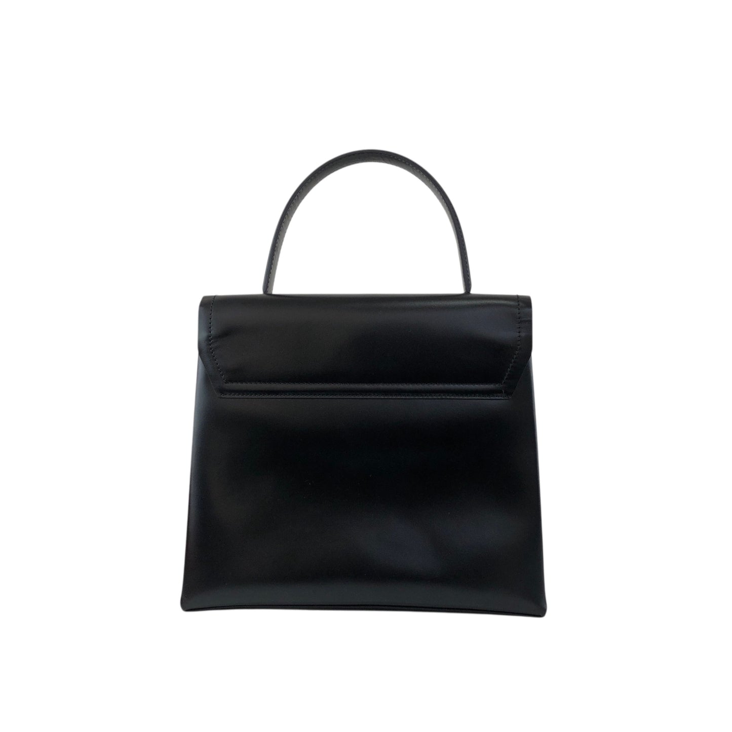 LOEWE Logo Two-way Handbag Shoulder bag Black Vintage 588t4s