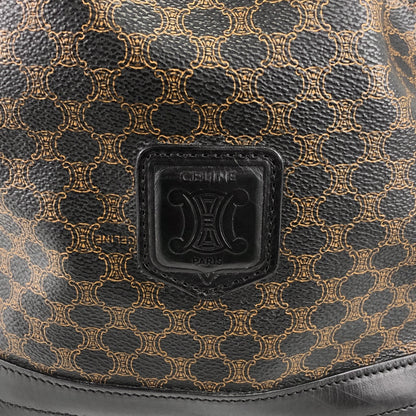 CELINE Macadam Blason Drawstring Shoulder bag Black Vintage mujneu
