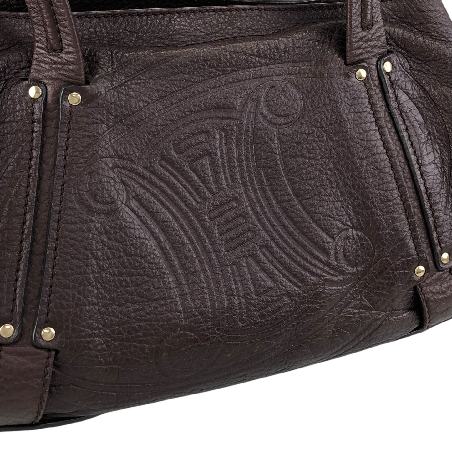 CELINE Blason Totebag Brown Vintage 7dzt2e