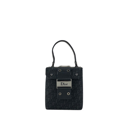 Christian Dior Logo Trotter Small Handbag Vanity bag Black Vintage kebsei