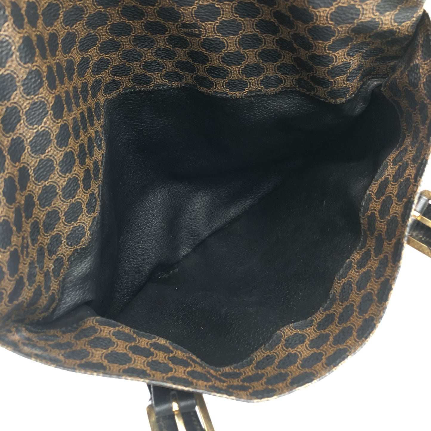 CELINE Macadam Shoulder bag Black Vintage xhkb75