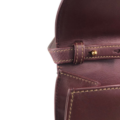 Cartier Logo Embossed Shoulder bag Bordeaux Vintage ezui2a