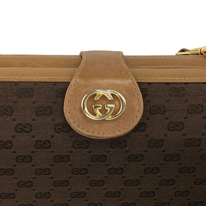 GUCCI GG Logo Motif Shoulder bag Brown Vintage xfb6jw