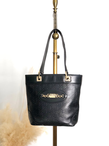 GUCCI Totebag Black 145994 Vintage gfpgkn