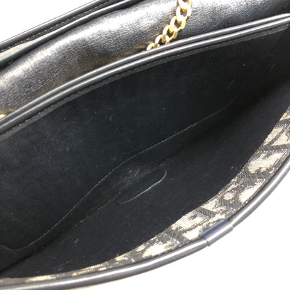 Christian Dior Trotter Chain Shoulder bag Navy Vintage asxpe4