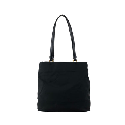 PRADA Tessuto Triangle Logo Totebag Black Vintage i7j56x