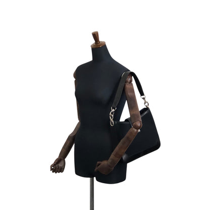 CELINE Gancini Shoulder bag Black Vintage 4cxdup