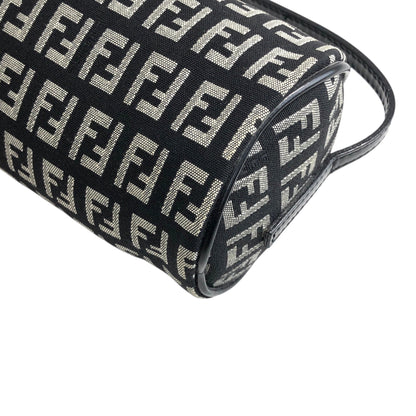FENDI Zucchino Handbag Pouch Black Vintage zrasnu