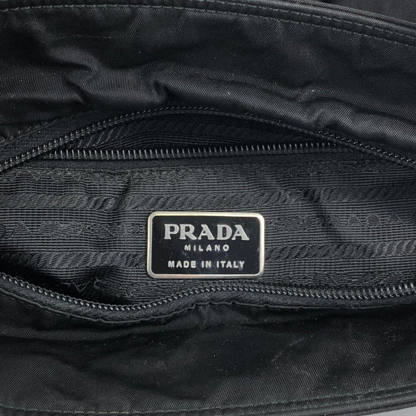 PRADA Tessuto Triangle Logo Totebag Black Vintage bfw3nz