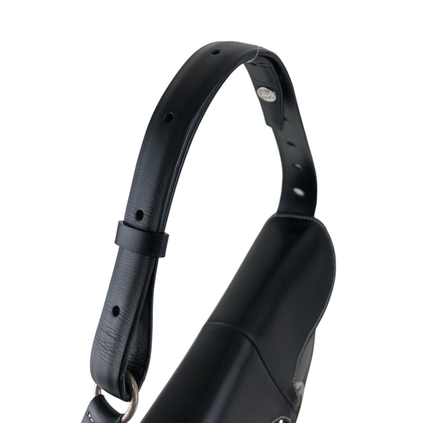 LOEWE Logo Shoulder bag Black Vintage sy8ch6