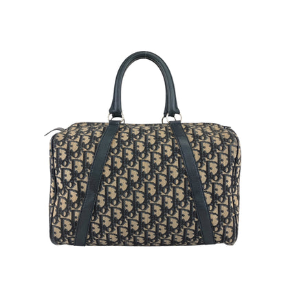 Christian Dior Trotter 波士頓包 手袋 海軍藍 復古 dmrj3p