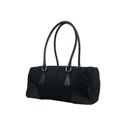 PRADA Triangle Logo Handbag Small Boston bag Black Vintage bhwzaa