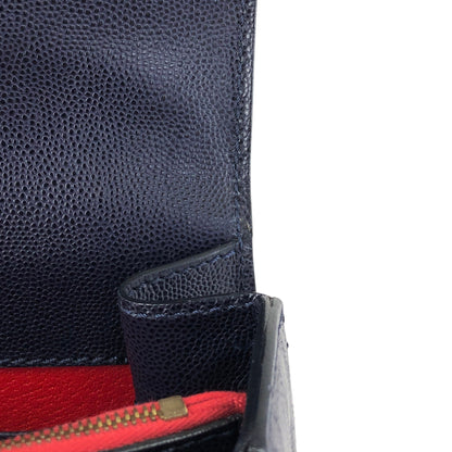 CELINE Gancini Shoulder bag Navy Vintage hf7v5f