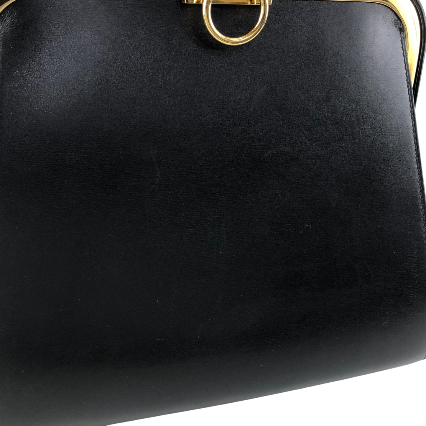 Christian Dior Metal Clasp Handbag Black Vintage istwjt