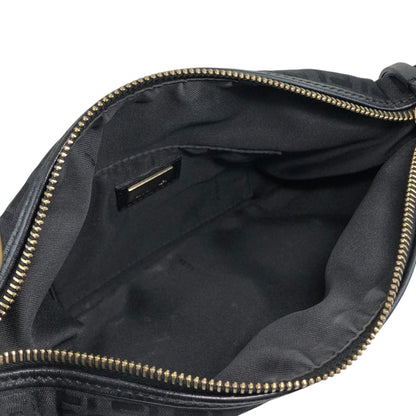FENDI Zucca Logo Charm Shoulder bag Black Vintage j5ktnr