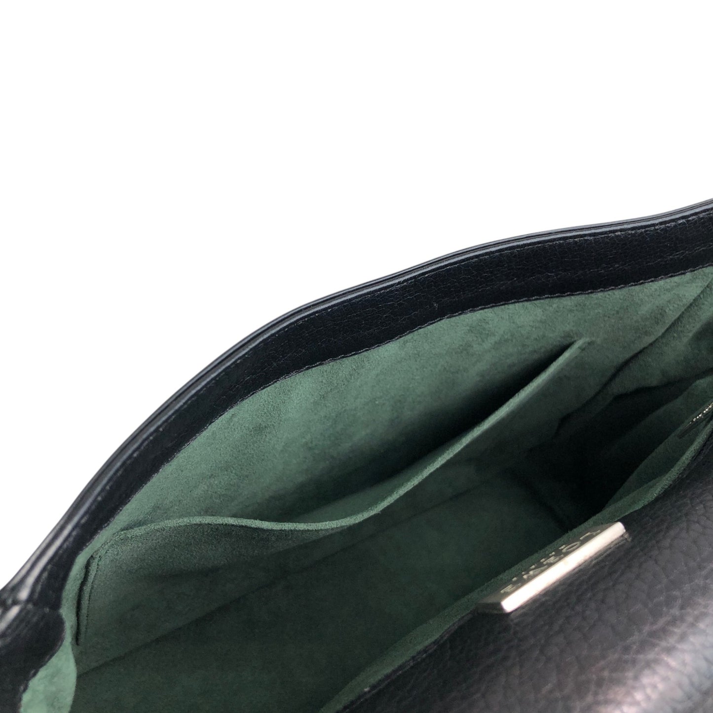 LOEWE Logo Embossed Shoulder bag Black Vintage mxivwm