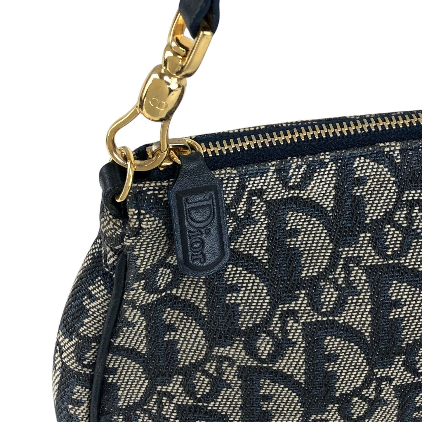 Christian Dior Trotter Small Handbag Shoulder bag Navy Vintage szr3xn