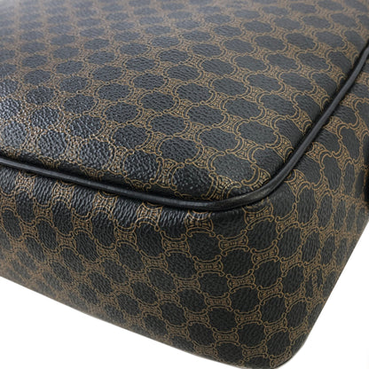 CELINE Macadam Circle Charm Leather Two-way Handbag Shoulder bag Boston bag Black Vintage 4ftutu