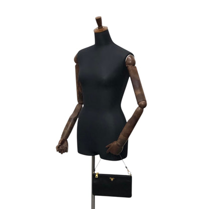 PRADA Logo Small Handbag Black Vintage ce7ved