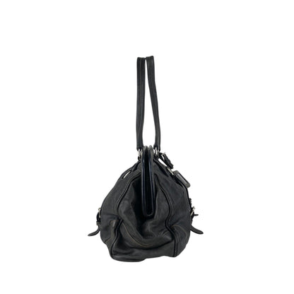 PRADA Triangle Logo Handbag Gray Vintage x8guys