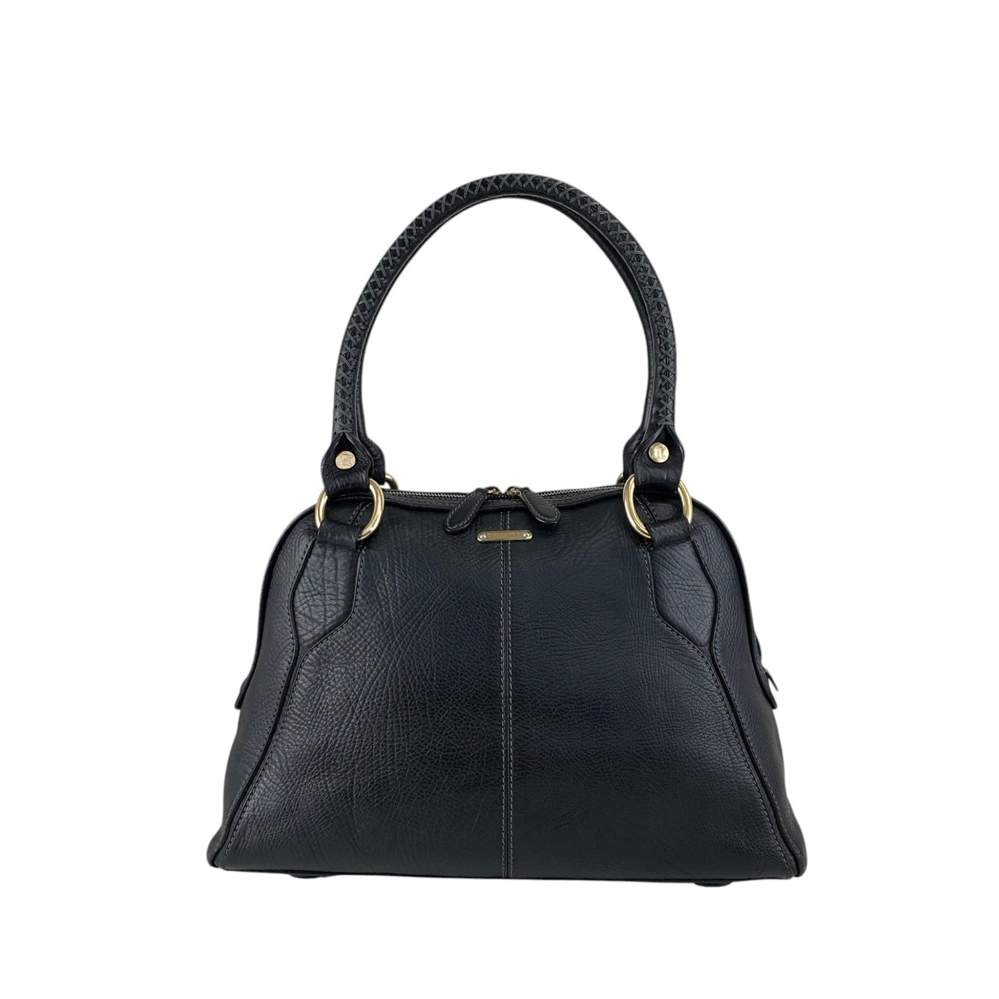 CELINE Logo Small Boston bag Handbag Black Vintage gh4sw6
