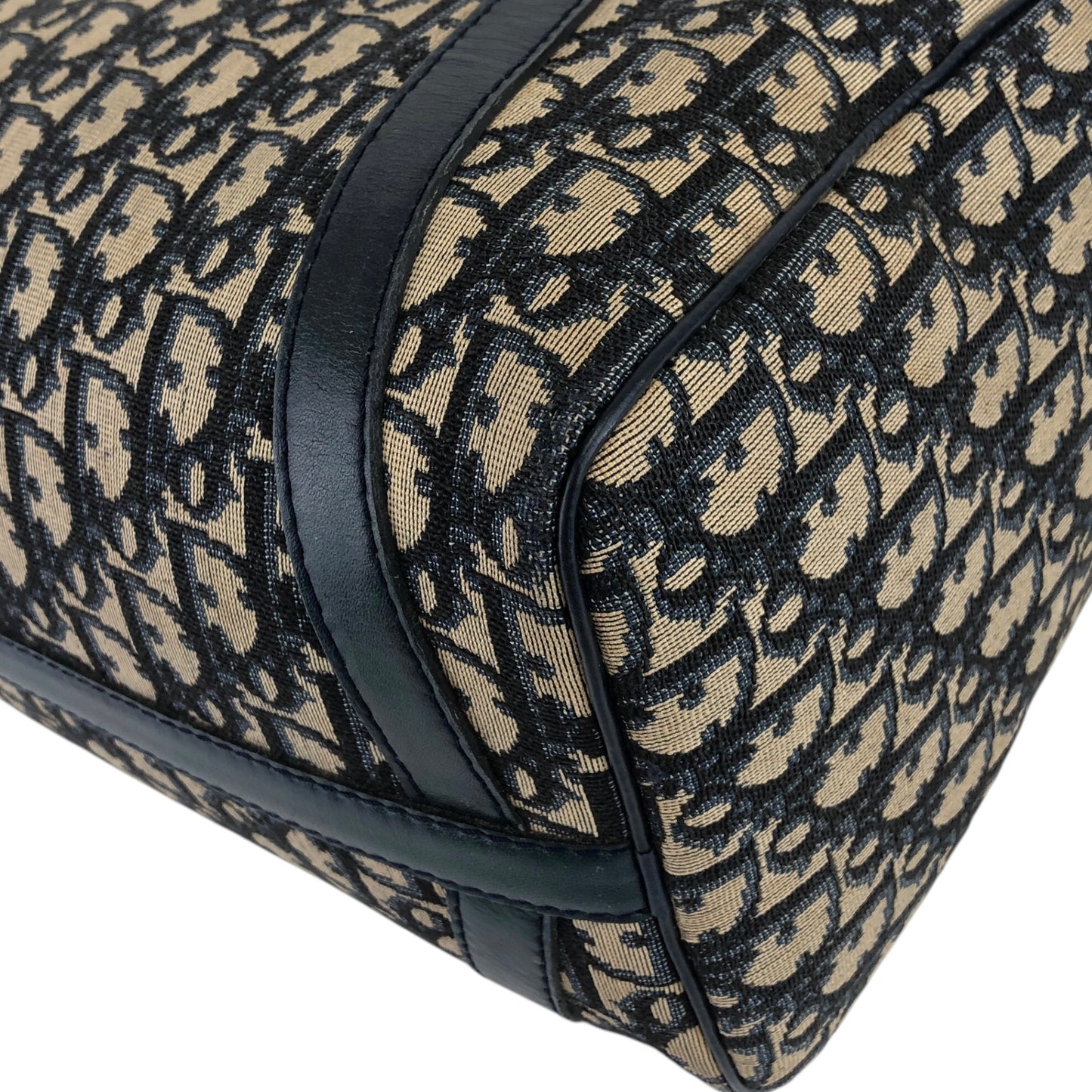 Christian Dior Trotter 波士頓包 手袋 海軍藍 復古 dmrj3p