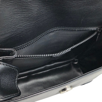 CELINE Gancini Shoulder bag Black Vintage zrwxe4