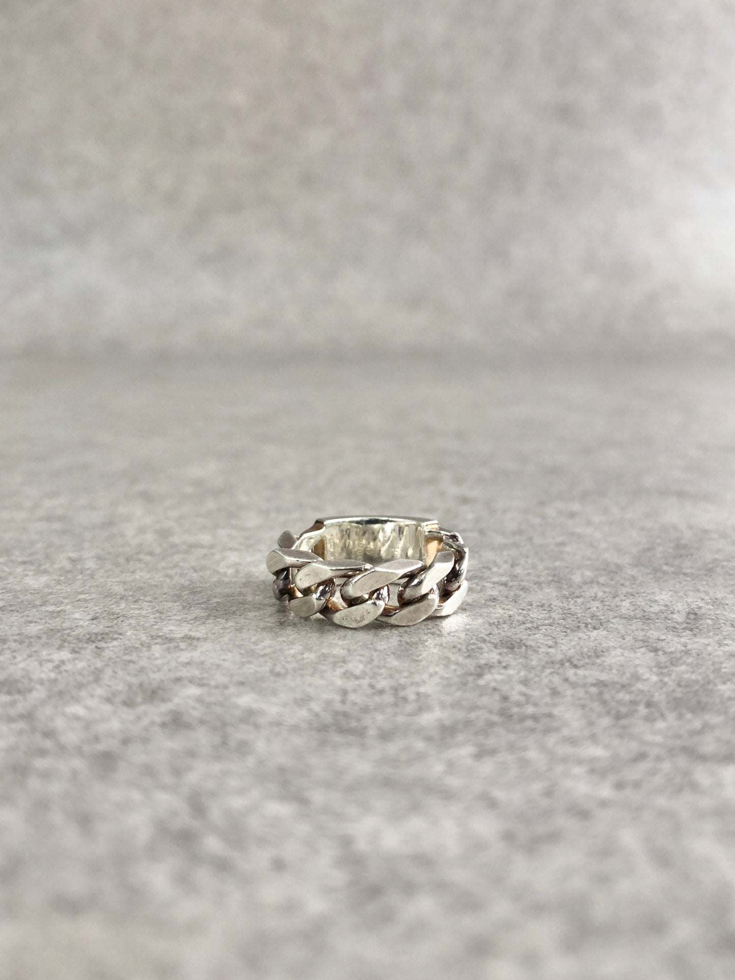 GUCCI Chain Motif Ring Silver SILVER925 Vintage igsy6c