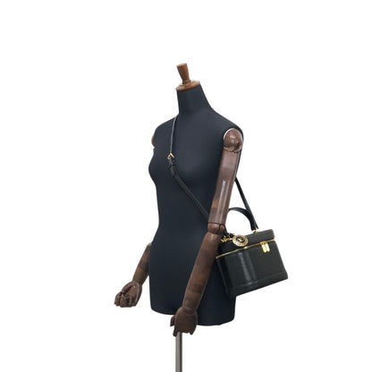 VALENTINO GARAVANI Logo Charm Two-way Handbag Shoulder bag Black Vintage b2wgf5